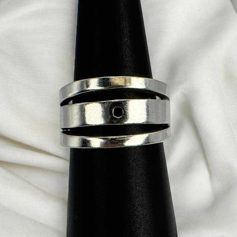 Design Ring 18mm Gr. 56 925Er Silber Geschenk Eyecatcher Patina Vintage Silberring Damen Herren Retro Luxus Modern Exklusiv Rarität Fashion von EyecatchersJuwellery