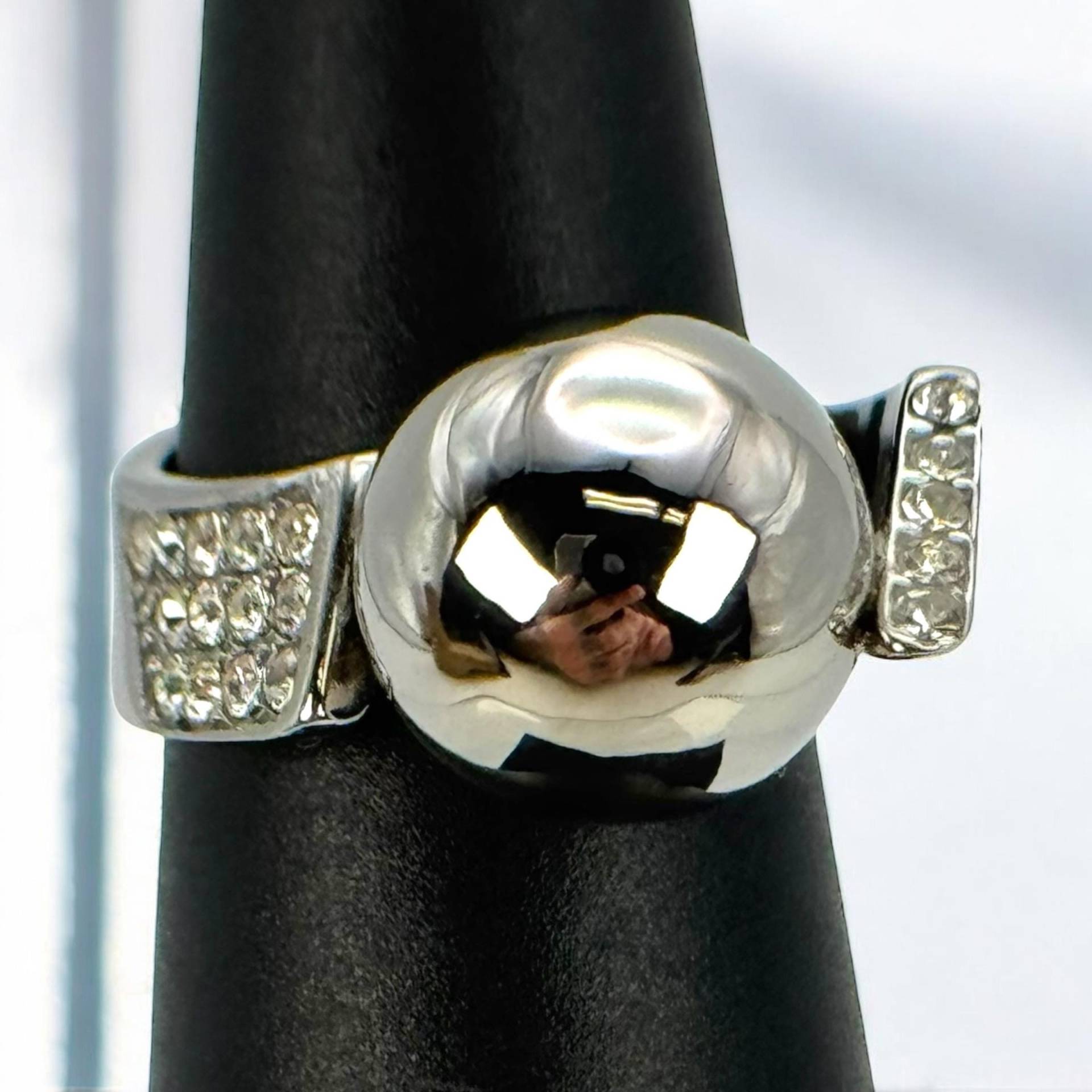 Design Ring 925Er Silber 15, 9mm Gr. 50 Vintage Geschenk Damen Edelstein Silberring Edel Eyecatcher Luxus Retro Rarität Elegant Opulent von EyecatchersJuwellery