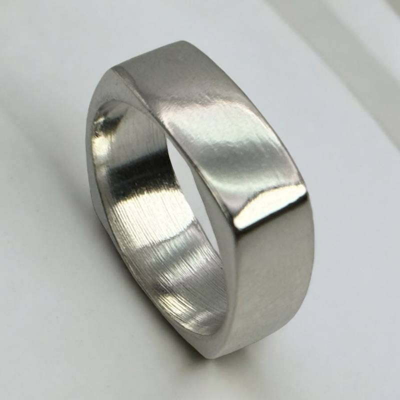 Design Ring 925Er Silber 18, 4mm Gr. 58 Eckig Vintage Geschenk Herren Damen Silberring Eyecatcher Luxus Rarität Exklusiv Fashion Modern von EyecatchersJuwellery