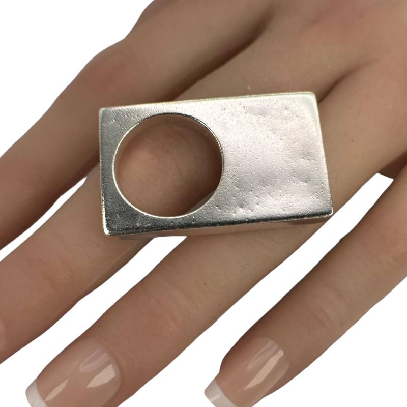 Design Ring 925Er Silber 18, 4mm Gr. 58 Eckig Vintage Geschenk Herren Damen Silberring Eyecatcher Luxus Rarität Exklusiv Fashion Modern von EyecatchersJuwellery