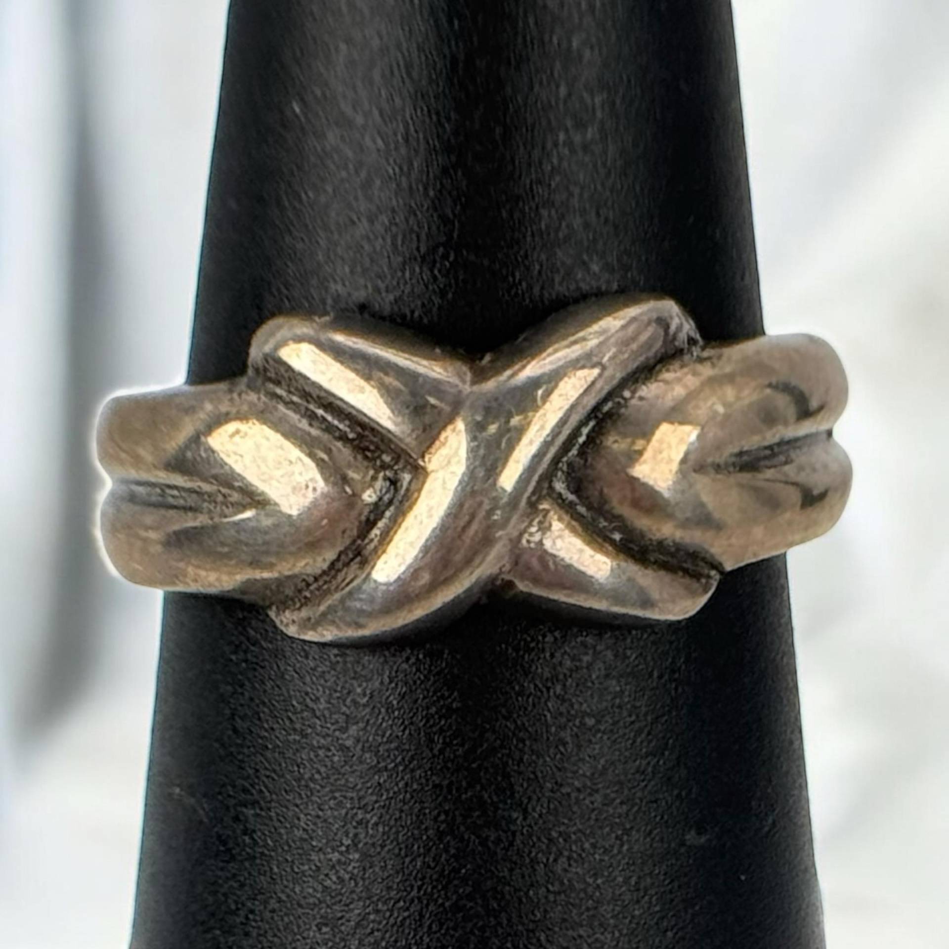 Design Ring 925Er Silber 18, 4mm Gr. 58 Vintage Geschenk Damen Silberring Eyecatcher Luxus Rarität Exklusiv Fashion Modern Retro Knoten Rar von EyecatchersJuwellery