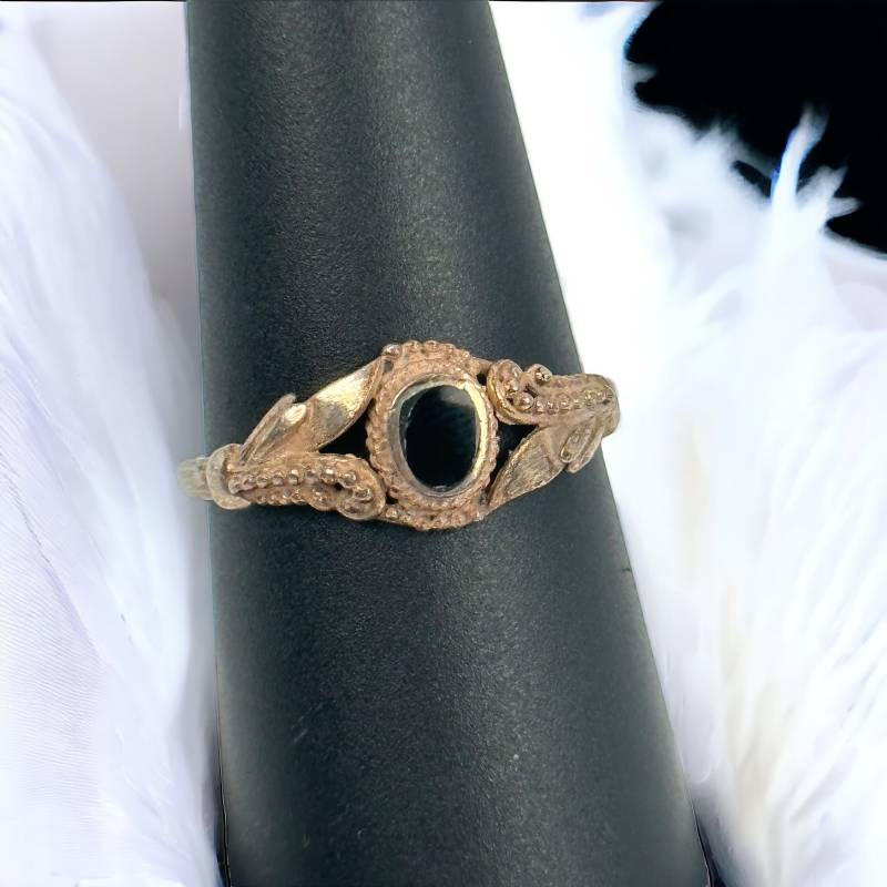 Design Ring 925Er Silber 19, 1mm Gr. 60 Mit Onyx Besetzt Edelstein Vintage Damen Geschenk Patina Eyecatcher Silberring Retro Zeitlos von EyecatchersJuwellery