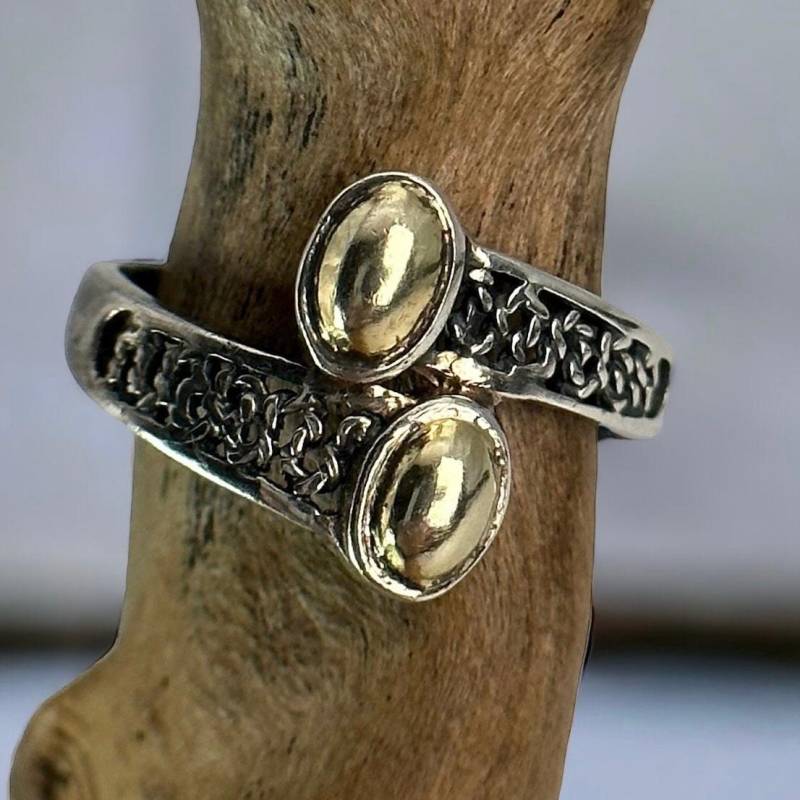 Design Ring 925Er Silber 19, 1mm Gr. 60 Mit Retro Zeitlos Modern Vintage Damen Geschenk Patina Eyecatcher Silberring Luxus Fashion Exklusiv von EyecatchersJuwellery