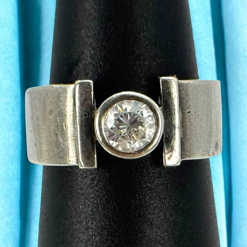 Design Ring 925Er Silber Damen Edelstein Vintage 17, 4mm Gr. 54 Silberring Geschenk Exklusiv Eyecatcher Rarität Retro Zeitlos Modern Fashion von EyecatchersJuwellery