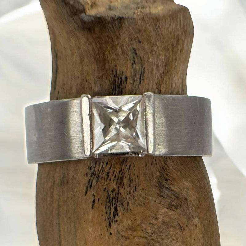 Design Ring 925Er Silber Damen Edelstein Vintage 19, 6mm Gr. 61 Silberring Geschenk Exklusiv Eyecatcher Rarität Retro Zeitlos Modern Fashion von EyecatchersJuwellery