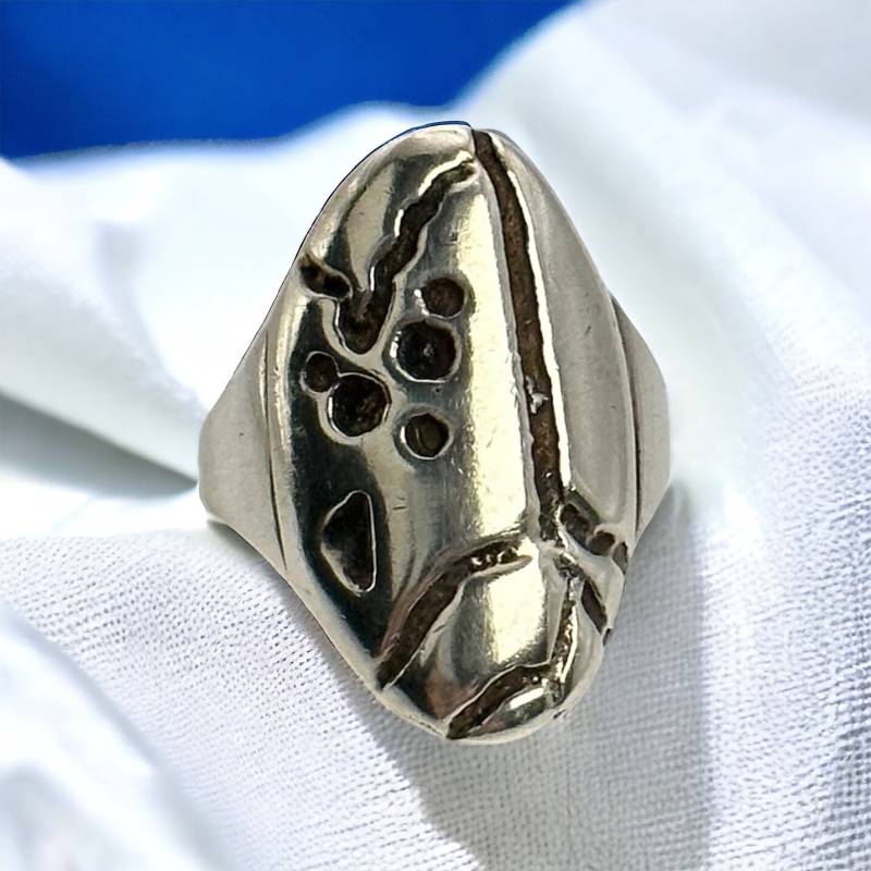 Design Ring 925Er Silber Damen Herren Vintage 18, 8mm Gr. 59 Silberring Geschenk Exklusiv Eyecatcher Retro Zeitlos Rarität Muster von EyecatchersJuwellery