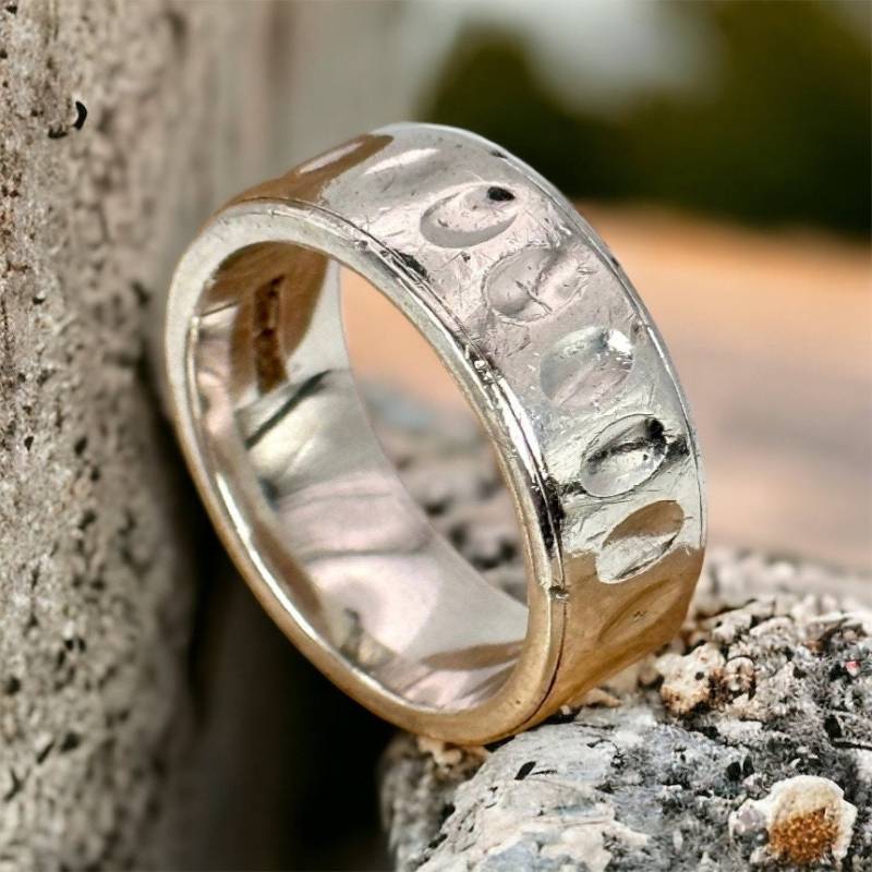 Design Ring 925Er Silber Damen Herren Vintage Used 18, 8mm Gr. 59 Silberring Geschenk Exklusiv Eyecatcher Poliert Rarität Retro Zeitlos von EyecatchersJuwellery