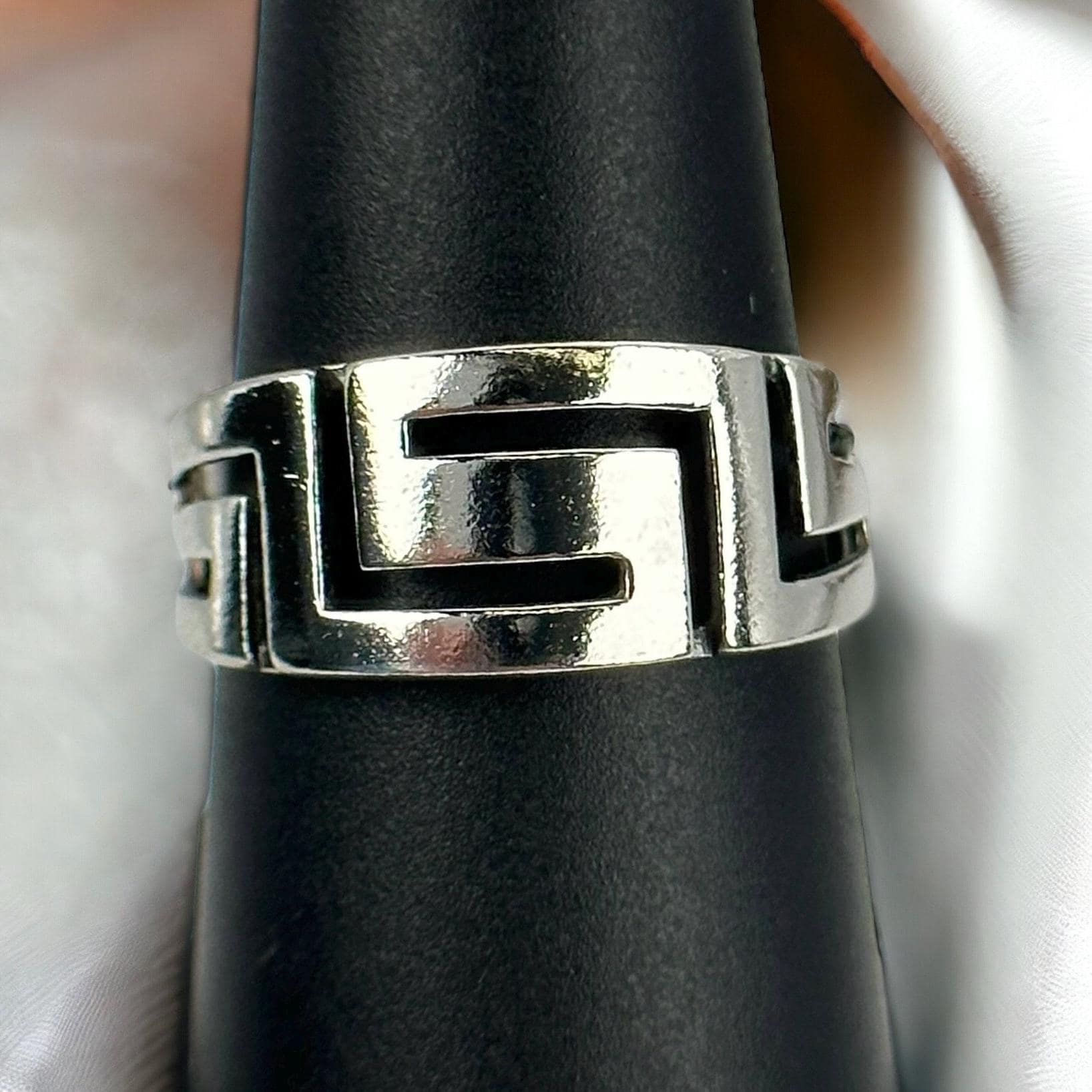 Design Ring 925Er Silber Gr. 61 19, 4mm Damen Silberring Geschenk Edel Exklusiv Patina Vintage Alt Selten Eyecatcher Griechisch Unendlichkeit von EyecatchersJuwellery