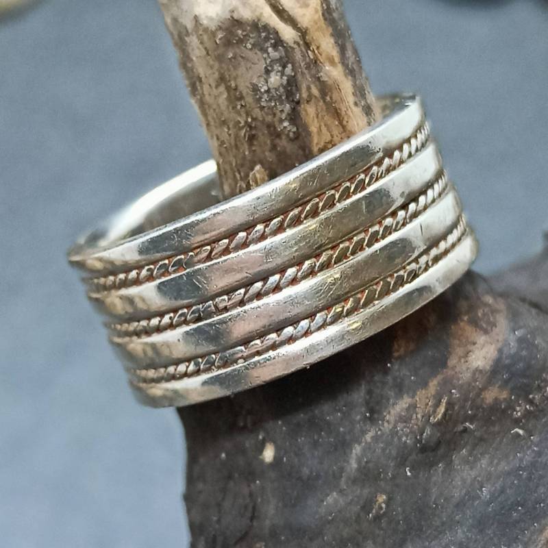 Design Ring 925Er Silber Patina Gr. 51 16, 1mm Damen Herren Silberring Geschenk Selten Edel Rar Exklusiv Vintage von EyecatchersJuwellery