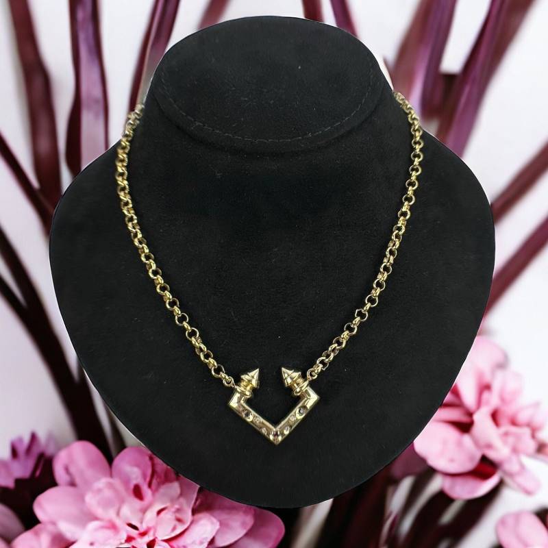 Design Silberkette 925Er Silber 44cm Lang 5, 2mm Breit Designer Vintage Exklusiv Patina Kette Damen Halskette Luxus Goldfarbend Zirkonia von EyecatchersJuwellery