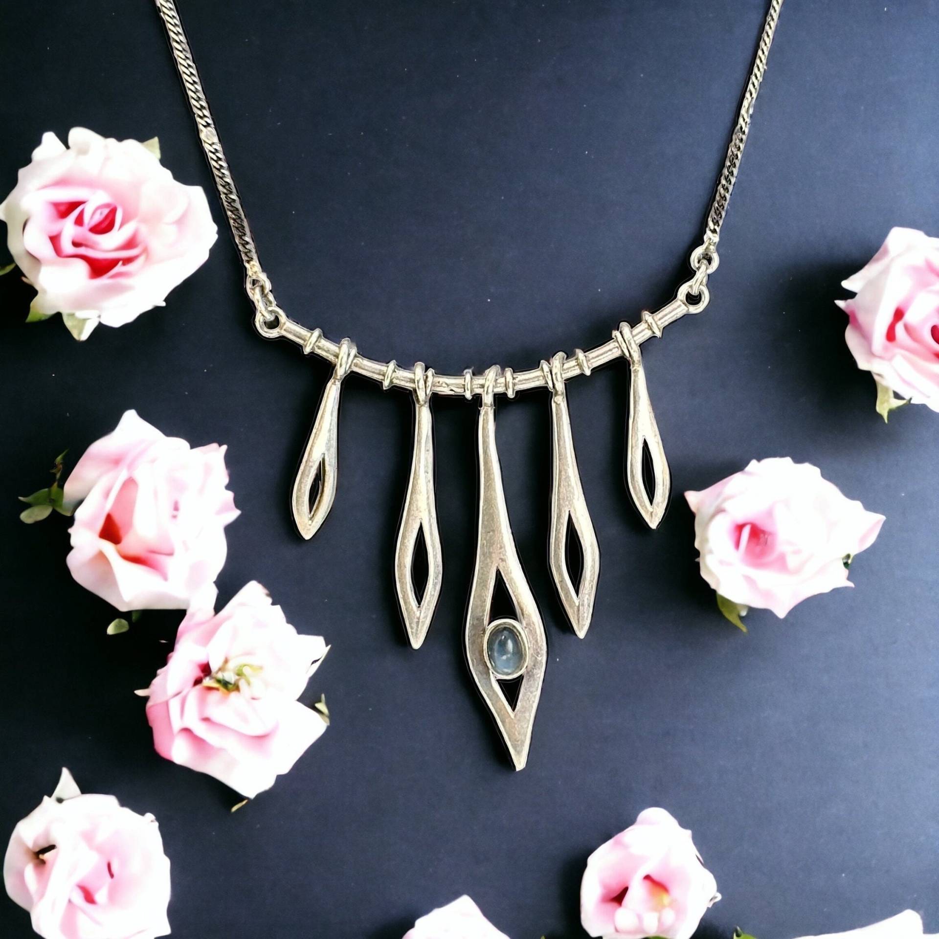 Design Silberkette 925Er Silber Collier 48cm Mit Anhänger Eyecatcher Geschenk Vintage Retro Zeitlos Modern Kettenanhänger Halskette Designer von EyecatchersJuwellery