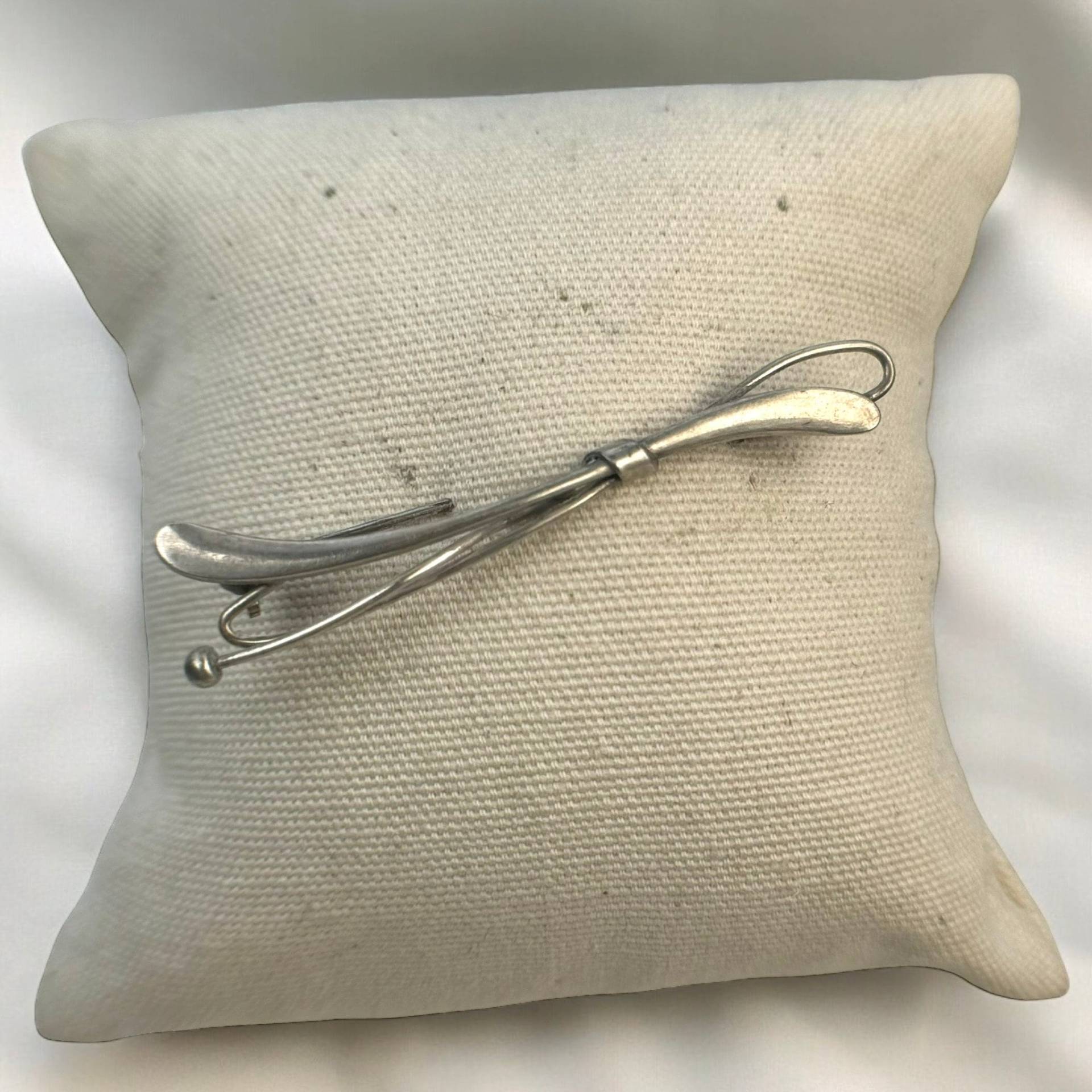 Designer Brosche Atelier Rusch 835Er Silber 56mm Lang Art Deco Jugendstil Alt Vintage Geschenk Damen Eyecatcher Modern Rarität von EyecatchersJuwellery