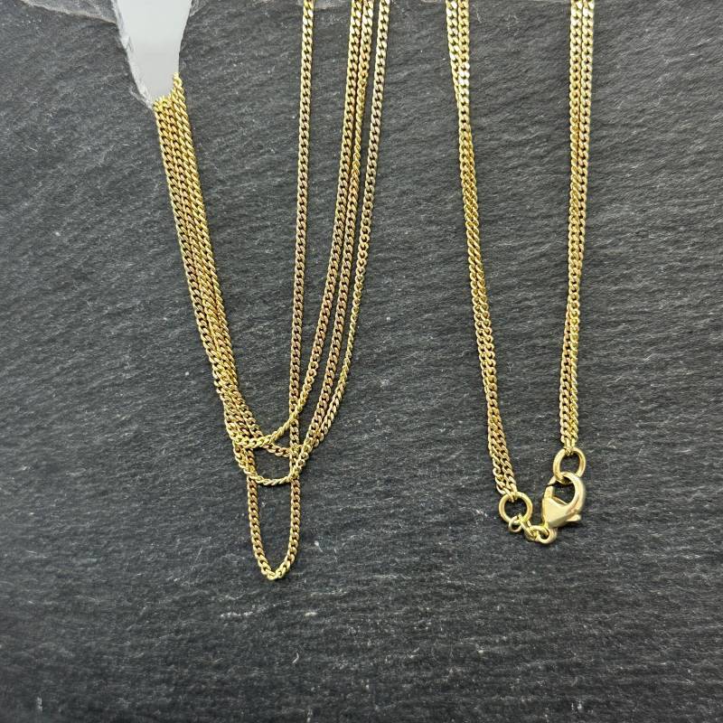 Doppelte Panzerkette 925Er Silber 80cm Lang 1, 4mm Breit Vintage Geschenk Design Halskette Silberkette Massiv Goldfarbend von EyecatchersJuwellery