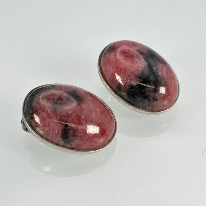 Edelstein Ohrclips 925Er Silber 19 X 14mm Retro Zeitlos Modern Geschenk Patina Vintage Eyecatcher Clips von EyecatchersJuwellery