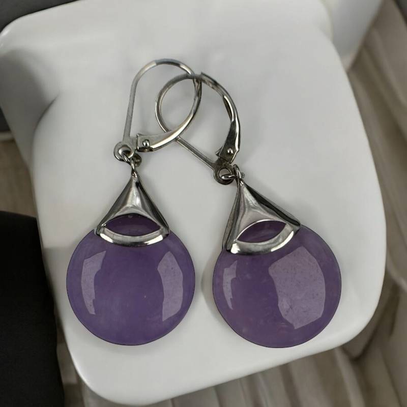 Edelstein Ohrringe Hängend 925Er Silber Modern Vintage Geschenk Damen Edel Patina Luxus Selten Rar Hängeohrringe Exklusiv Rarität Fashion von EyecatchersJuwellery