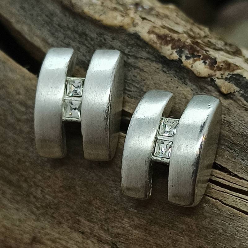 Edelstein Ohrstecker 925Er Silber Vintage 14 X 9mm Design Damen Edel Mit Zirkonia Exklusiver Eyecatcher Schmuck Ohrringe Geschenk von EyecatchersJuwellery