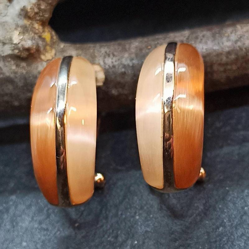 Edelstein Ohrstecker 925Er Silber Vintage 21 X 15mm Design Damen Edel Mit Patina Exklusiver Eyecatcher Schmuck Ohrringe Goldfarbend von EyecatchersJuwellery