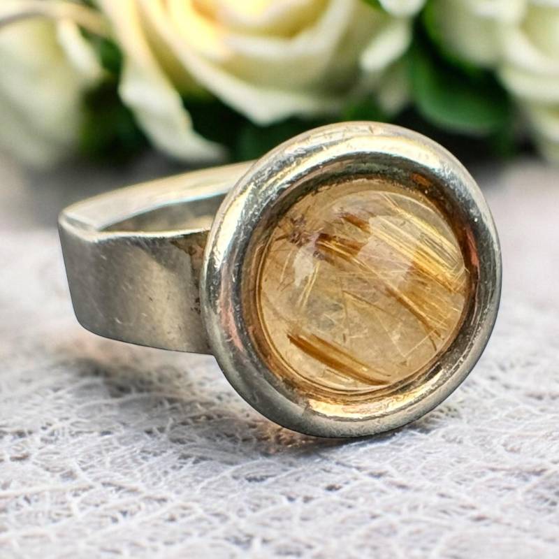 Edelstein Ring 925Er Silber 18mm Gr. 56 Vintage Patina Geschenk Edles Design Retro Zeitlos Modern Luxus Fashion Rarität Exklusiv von EyecatchersJuwellery