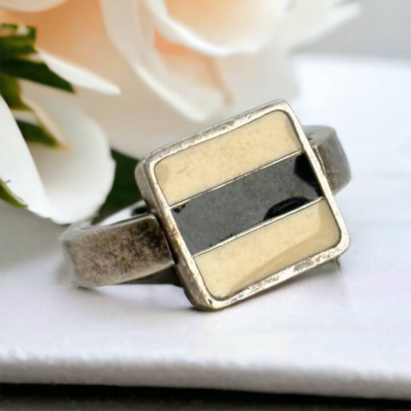 Esprit Patina Ring 925Er Silber Gr. 51 16, 3mm Vintage Geschenk Silberring Modern Massiv Retro Zeitlos von EyecatchersJuwellery