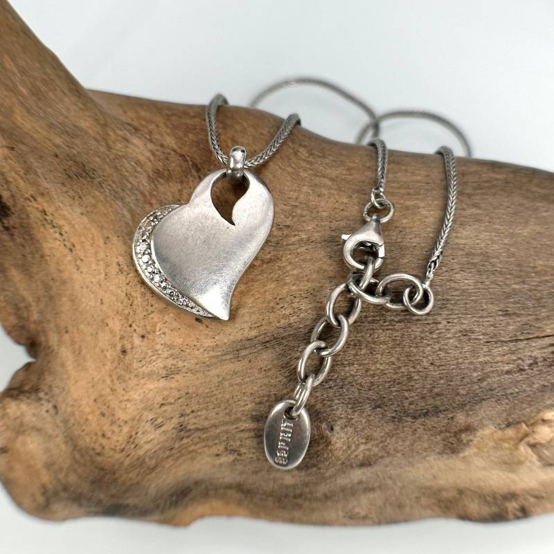 Esprit Silberkette 925Er Silber 42 - 44cm Lang 4, 4mm 1, 2mm Breit Designer Design Vintage Exklusiv Patina Kette Damen Halskette Luxus von EyecatchersJuwellery