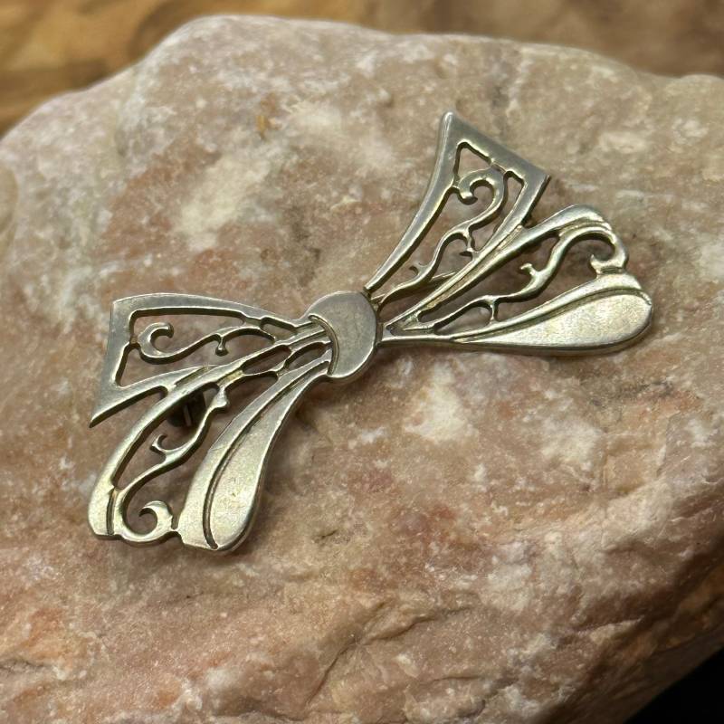 Exklusive Brosche 800Er Silber 46 X 23mm Schleife Alt Vintage Geschenk Design Damen Edel Retro Zeitlos von EyecatchersJuwellery