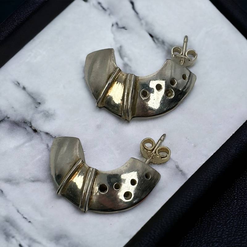 Exklusive Ohrringe Mit Stecker Vintage 925Er Silber Sterlingsilber Retro Eyecatcher 70Er 80Er Jahre Modern Rarität von EyecatchersJuwellery