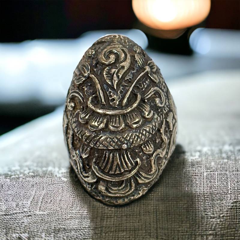 Exklusiver Ring 19, 5mm Gr. 61 925Er Silber Design Vintage Massiv Geschenk Damen Edel Eyecatcher Silberring Patina Herren Retro Zeitlos von EyecatchersJuwellery