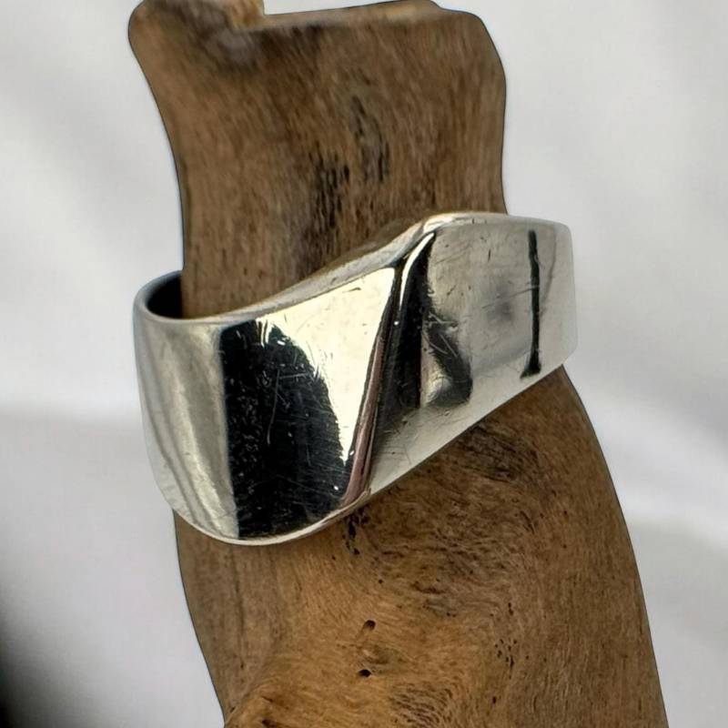Exklusiver Ring 19, 5mm Gr. 61 925Er Silber Design Vintage Massiv Geschenk Damen Edel Eyecatcher Silberring Patina Herren Retro Zeitlos von EyecatchersJuwellery