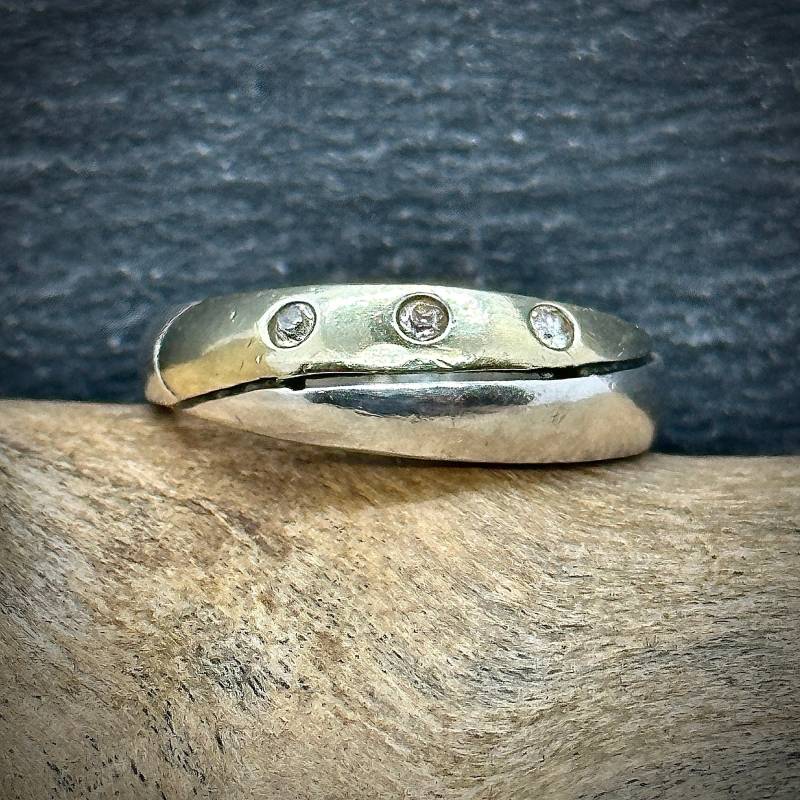 Exklusiver Ring 925Er Silber 18, 1mm Gr. 57 Geschenk Design Damen Multisteinring Edel Patina Silberring Edelstein Retro Zeitlos von EyecatchersJuwellery