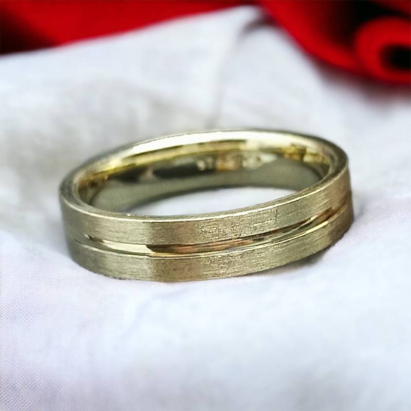 Exklusiver Ring 925Er Silber Strichmatt Glänzend Vintage Geschenk 19, 8mm Gr. 62 Damen Herren Modern Retro Zeitlos Design Klassisch von EyecatchersJuwellery