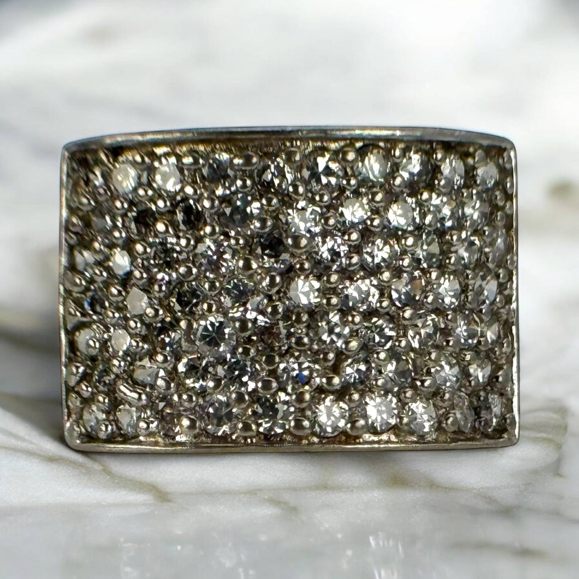 Exklusiver Ring Edelstein 925Er Silber 19, 5mm Gr. 61 Vintage Accessoires Jugendstil Alt Eyecatcher Geschenk Silberring Retro Zeitlos Fashion von EyecatchersJuwellery