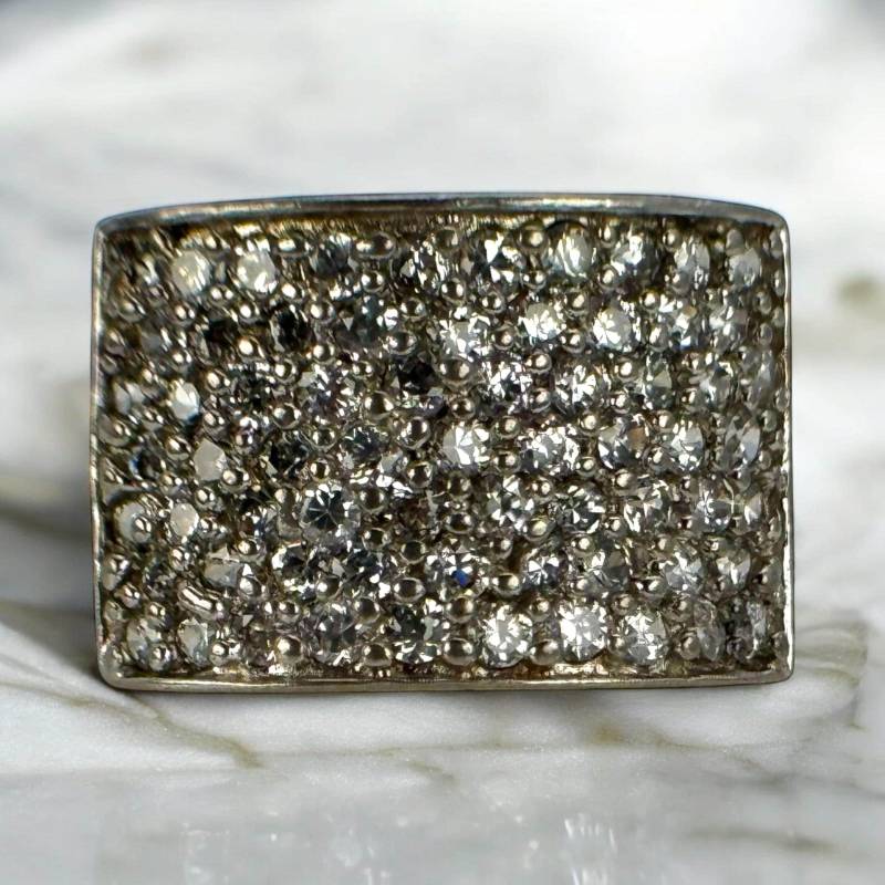 Exklusiver Ring Edelstein 925Er Silber 19, 5mm Gr. 61 Vintage Accessoires Jugendstil Alt Eyecatcher Geschenk Silberring Retro Zeitlos Fashion von EyecatchersJuwellery