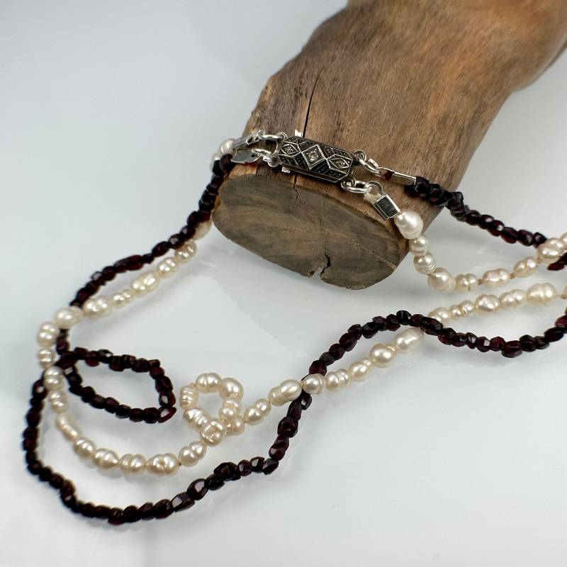 Exklusives Collier 835Er Silber 36cm Lang Kette Vintage Retro Silberkette Halskette Eyecatcher Design Modern Zeitlos Perlen Perlenkette von EyecatchersJuwellery