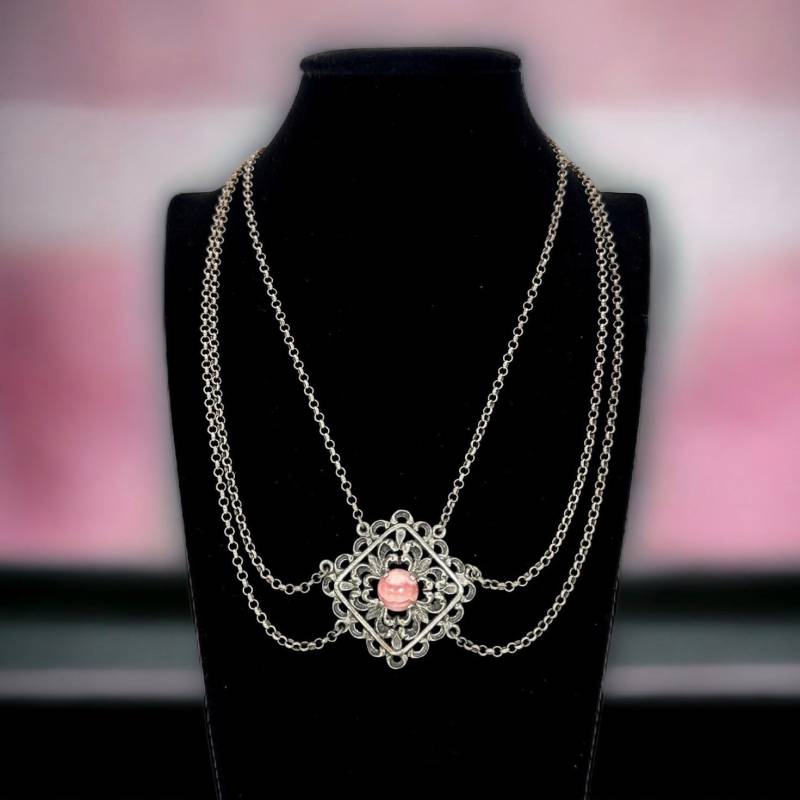 Exklusives Collier 835Er Silber 40 - 45cm Lang Kette Vintage Silberkette Art Deco Jugendstil Halskette Eyecatcher Design Retro Zeitlos Rar von EyecatchersJuwellery