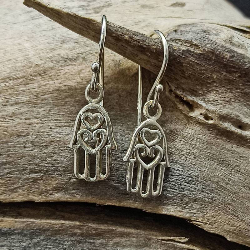 Fatima Hand Ohrringe Hängend 925Er Silber 23x 7mm Geschenk Damen Edel Luxus Selten Rar Hängeohrringe Exklusiv Moslem Islam von EyecatchersJuwellery