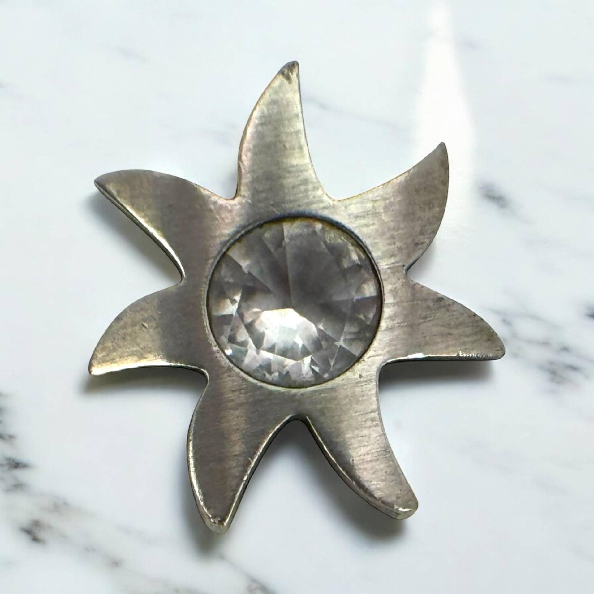 Finnland Kettenanhänger 925Er Silber Vintage Geschenk Patina Retro Anhänger Exklusiv Bergkristall Eyecatcher Luxus Modern Rarität Design von EyecatchersJuwellery