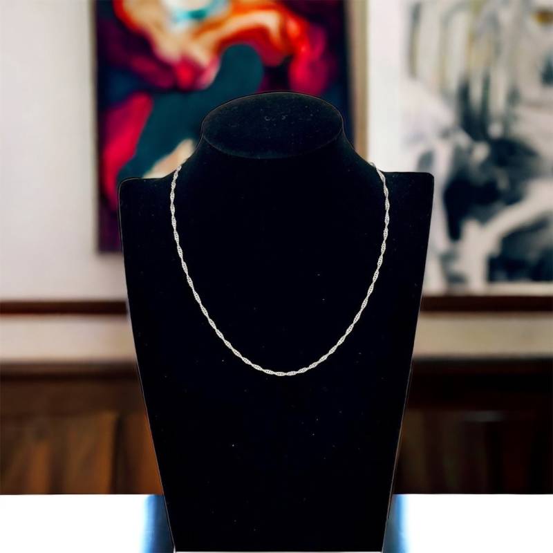 Gedrehte Kette 38cm Lang 1, 8mm Stark 925Er Silber Silberkette Edel Vintage Zeitlos Retro Design Damen Geschenk Eyecatcher Luxus von EyecatchersJuwellery