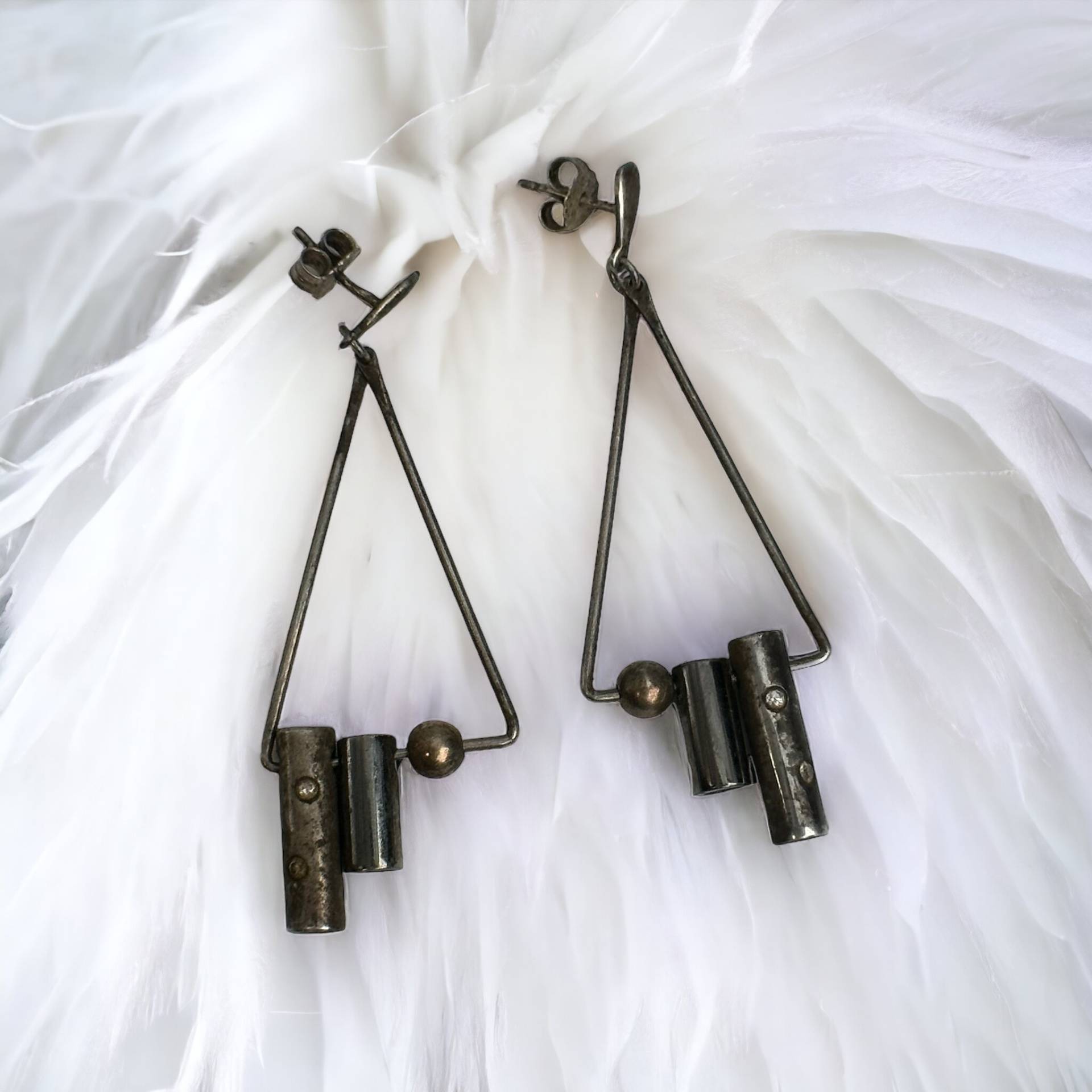 Hängeohrringe 925Er Silber Ohrringe Design Hängend Retro Zeitlos Modern Luxus Fashion von EyecatchersJuwellery