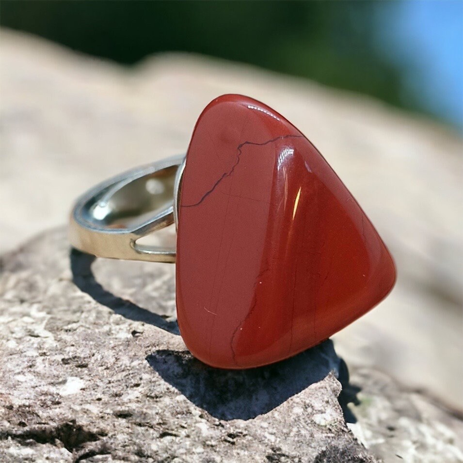 Jaspis Ring 925Er Silber Verstellbare Größe Vintage Geschenk Damen Silberring Edel Design Exklusiv Luxus Selten Rar Edelstein Unikat Jaspis Ring 925Er Silber Verstellbare Größe Vintage Geschenk Damen Silberring Edel Design Exklusiv Luxus Selten Rar Edelstein Unikat von EyecatchersJuwellery