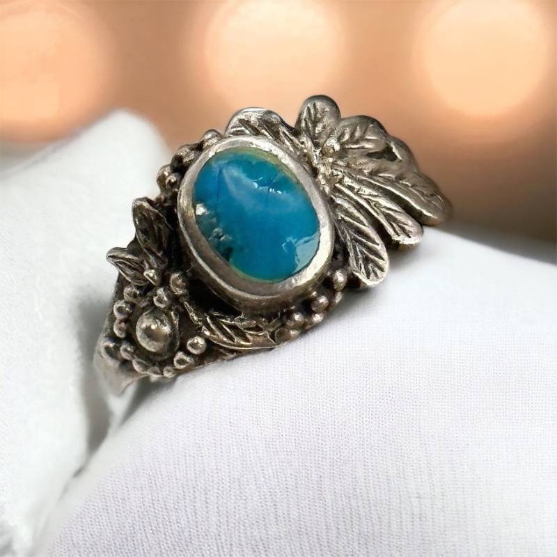 Kinder Ring Echt Silber Alt Vintage 14, 8mm Gr. 46 Geschenk Edel Exklusiv Mit Patina Zirkonia Mädchen Schmuck Kinderring Silberring von EyecatchersJuwellery
