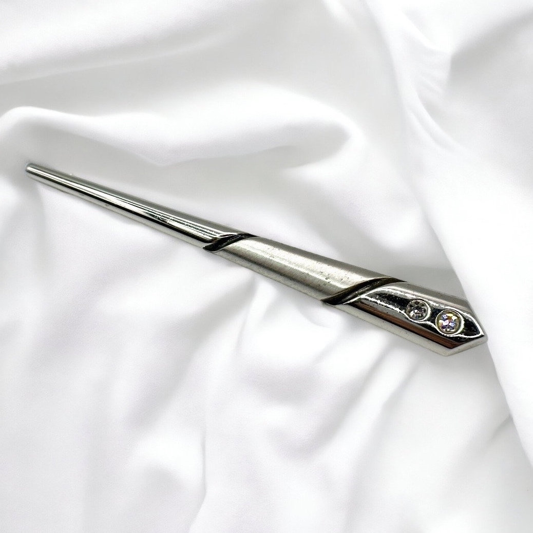 Lange Brosche 925Er Silber 93mm Design Eyecatcher Geschenk Oma Silberbrosche Vintage Luxus Elegant Exklusiv Selten Rar Retro Zeitlos von EyecatchersJuwellery