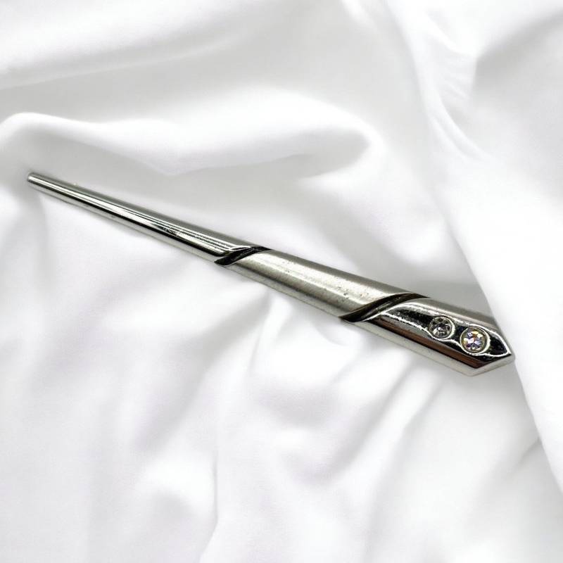 Lange Brosche 925Er Silber 93mm Design Eyecatcher Geschenk Oma Silberbrosche Vintage Luxus Elegant Exklusiv Selten Rar Retro Zeitlos von EyecatchersJuwellery