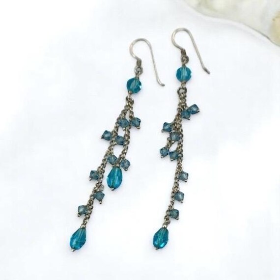 Lange Hängeohrringe 925Er Silber 93mm Edelstein Design Fashion Vintage Geschenk Damen Edel Luxus Ohrringe Hängend Exklusiv Modern Zeitlos von EyecatchersJuwellery