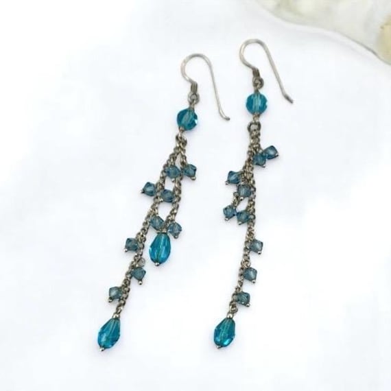 Lange Hängeohrringe 925Er Silber 93mm Edelstein Design Fashion Vintage Geschenk Damen Edel Luxus Ohrringe Hängend Exklusiv Modern Zeitlos von EyecatchersJuwellery