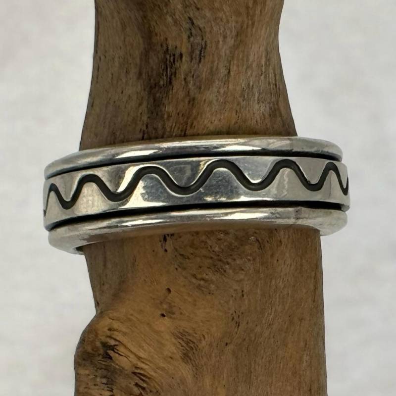 Massiver Ring 925Er Silber 21, 8mm Gr. 68 Geschenk Silberring Damen Herren Design Luxus Nachhaltiger Schmuck Vintage Retro Zeitlos Muster von EyecatchersJuwellery