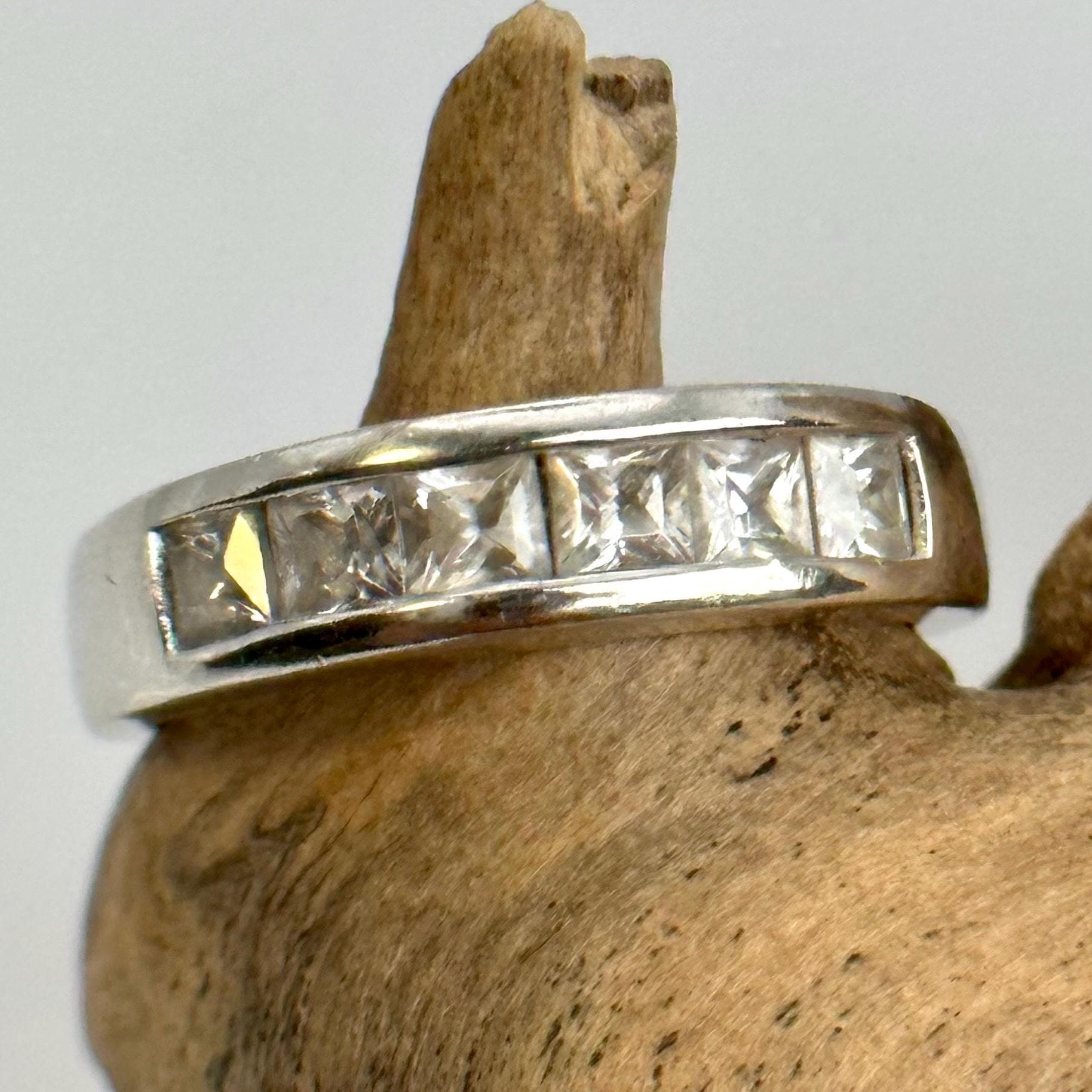Memoire Ring 925Er Silber 17, 2mm Gr. 54 Zirkonia Vintage Style Geschenk Patina Damen Exklusiver Eyecatcher Silberring Pave von EyecatchersJuwellery