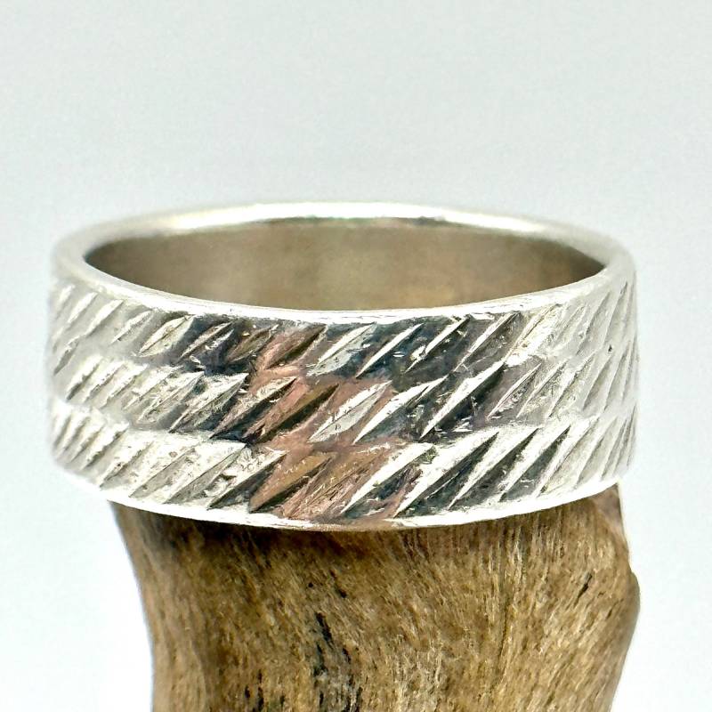 Muster Ring 925Er Silber Gr. 53 17, 1mm Damen Herren Silberring Geschenk Selten Edel Rar Exklusiv Vintage Design Retro Zeitlos von EyecatchersJuwellery