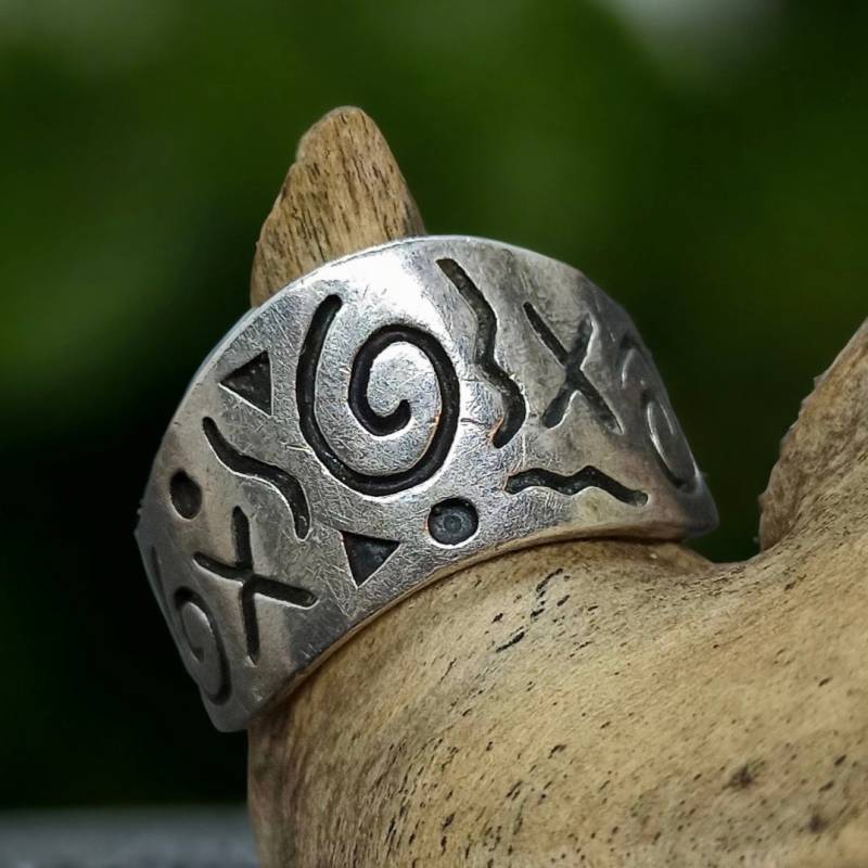 Muster Ring 925Er Silber Gr. 56 17, 8mm Damen Herren Silberring Geschenk Selten Edel Rar Exklusiv Vintage Design Massiv von EyecatchersJuwellery