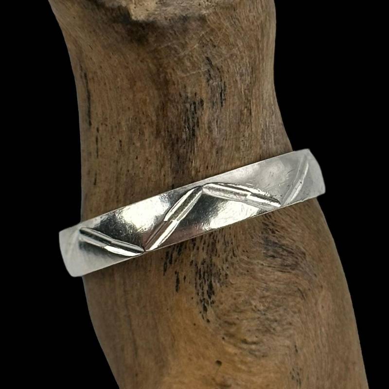 Muster Ring 925Er Silber Gr. 64 20, 5mm Damen Herren Silberring Geschenk Selten Edel Rar Exklusiv Vintage Design Cem Retro Zeitlos von EyecatchersJuwellery