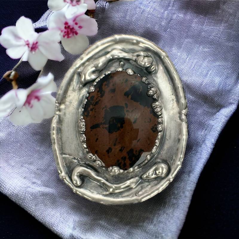 Opulente Brosche Echt Silber 67 X 55mm Als Anhänger Kettenanhänger Tragbar Exklusiv Vintage Design Eyecatcher Geschenk Retro Zeitlos Unikat von EyecatchersJuwellery